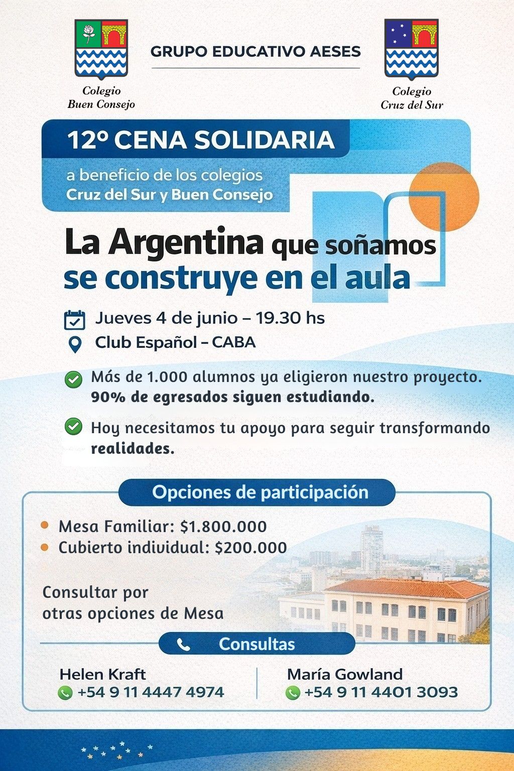 Mesa Familiar $1.800.000 Cubierto individual $200.000 (1)